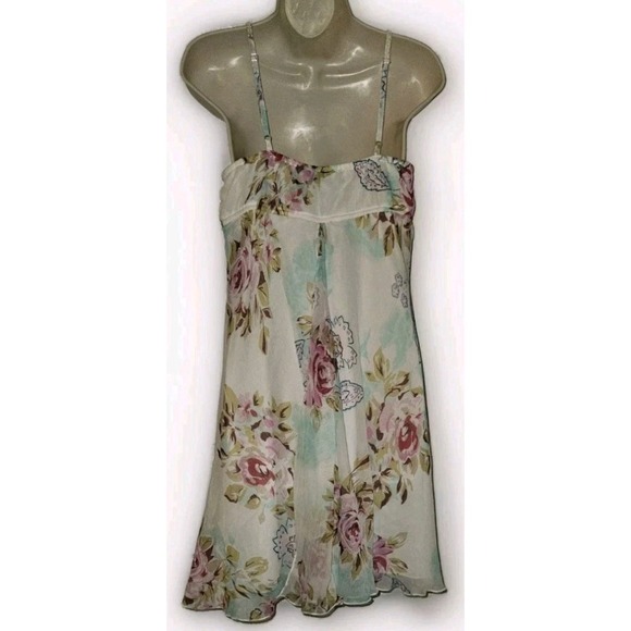 dELiAs Size‎ 9 Floral Chiffon Sundress Fairy Romantic Feminine Garden Party Y2K - Picture 2 of 4